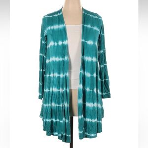 Torrid Boho Super Soft Green Tie Dye Fit n Flare Cardigan Torrid Size 0 / Large